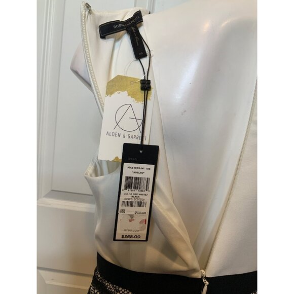 BCBG Max Azria Adelyn White Pleated Skirt High-Low Dress NWT $368 Size 8 - Picture 7 of 8